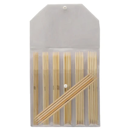 KnitPro Bambusowy zestaw igieł z podwójnym ostrzem 15 cm (2,00-5,00 mm)