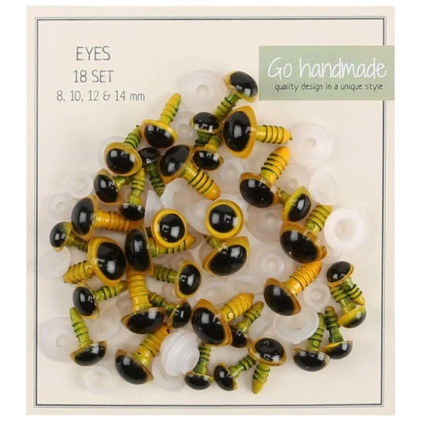 Okulary ochronne Go Handmade Żółto-czarne (18 par)