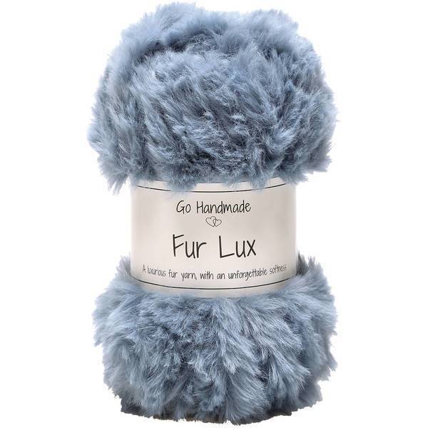 Go Handmade Fur Lux 17668 Dżinsy niebieskie