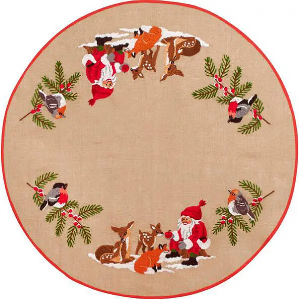 Christmas tree carpet Embroidery kit In the forest