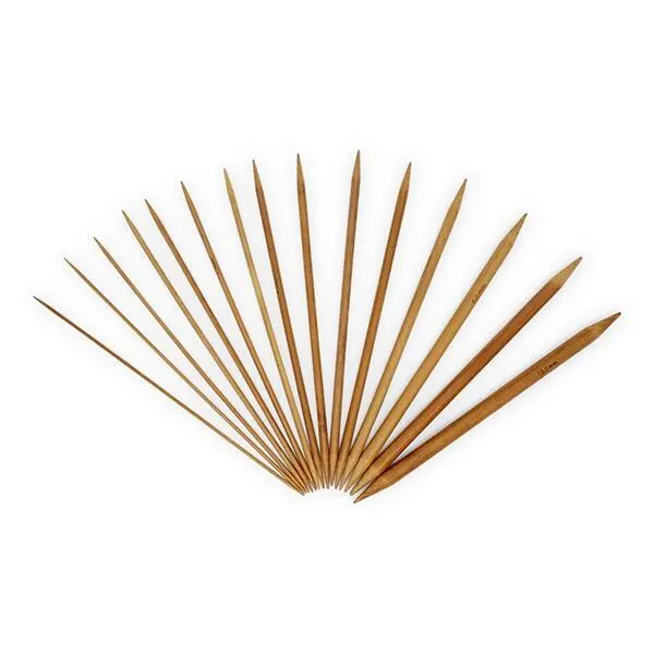 HobbyArts Double pointed needle set Dark bamboo 20 cm (2.00-10.00 mm)