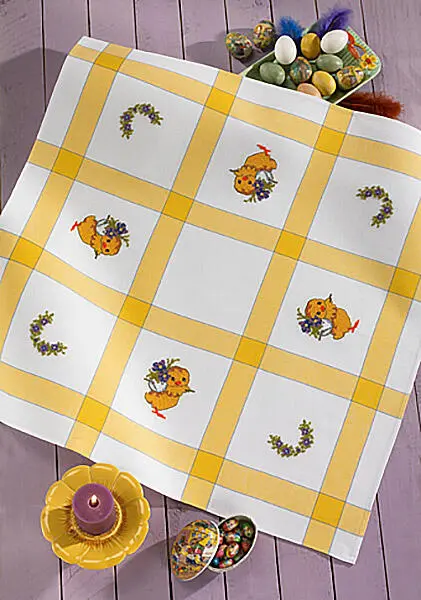 Embroidery kit Easter tablecloth