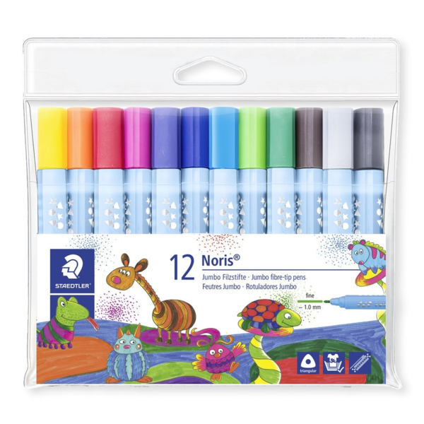 Długopisy STAEDTLER Noris Jumbo, 12 szt