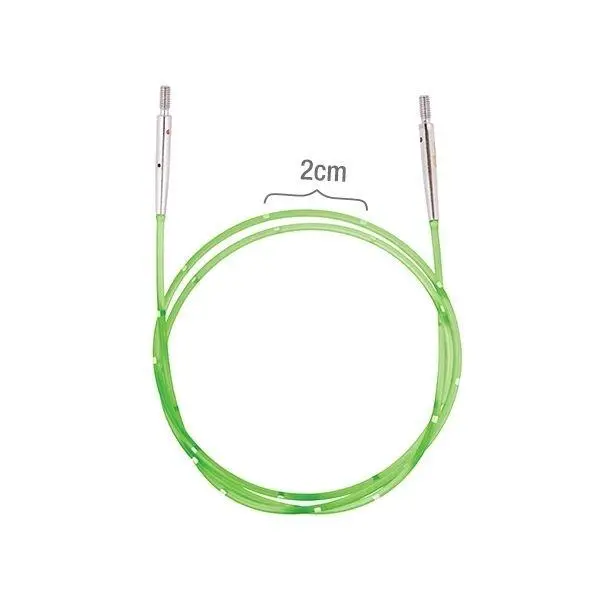 KnitPro SmartStix Wire, Multiple Colours (40 - 150 cm) 126 cm to make 150 cm Neon Green