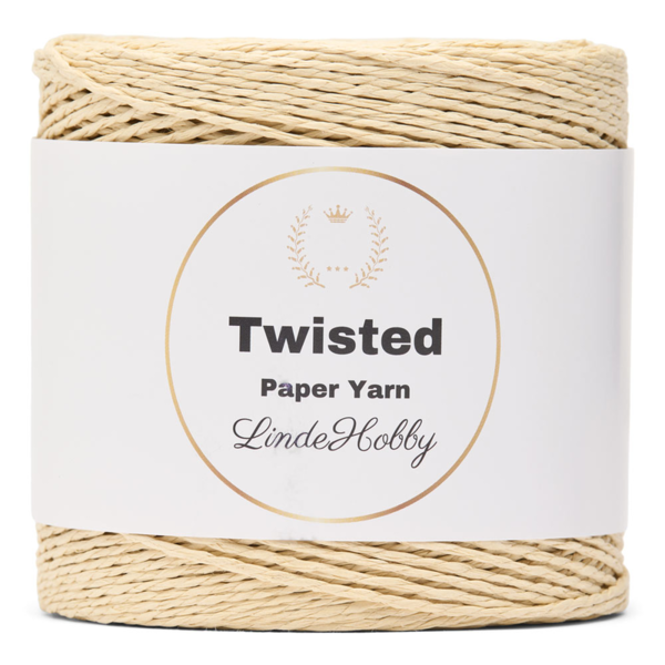 LindeHobby Twisted Paper Yarn 02 Jasny beżowy