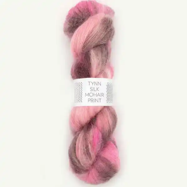Sandnes Tynn Silk Mohair Print 4700 Różowe Jagody