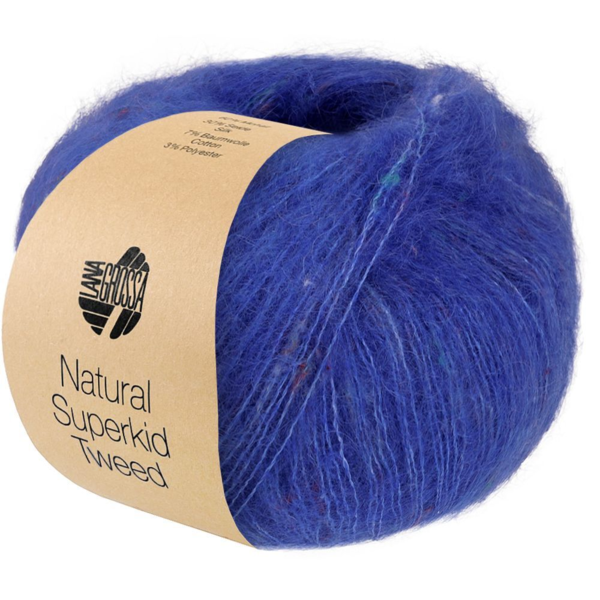 Lana Grossa Natural Superkid Tweed 635 Niebieski atramentowy