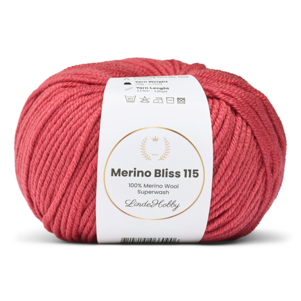 LindeHobby Merino Bliss 115 23 Wiśniowy