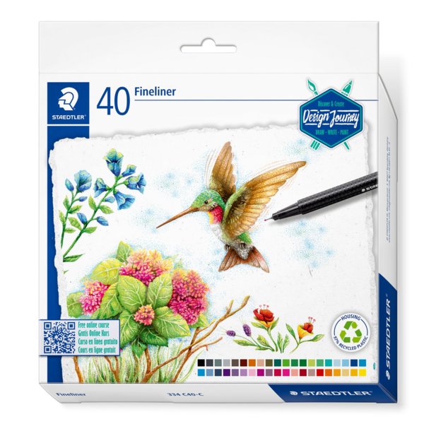 STAEDTLER Tripus Fineliner 334, 40 szt.