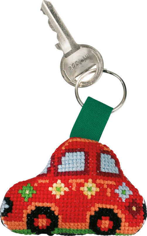 Zestaw do haftu Czerwony Fiat 7 x 5 cm