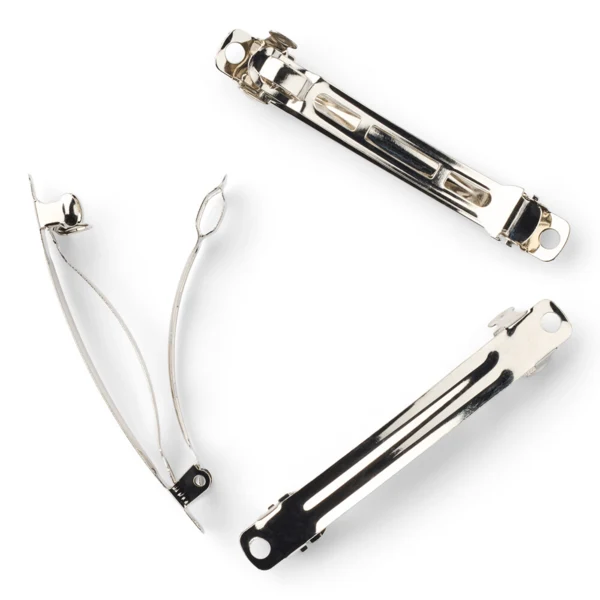 LindeHobby Spinki do Włosów, Srebrne, 6 mm, 3 szt