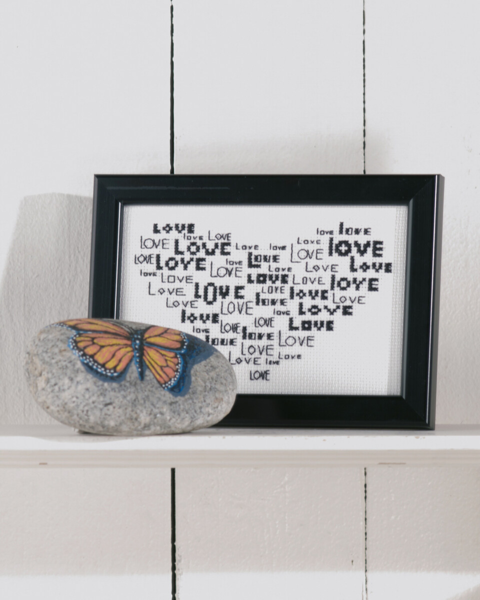 Zestaw do haftu Miłość w sercu 14 x 9 cm