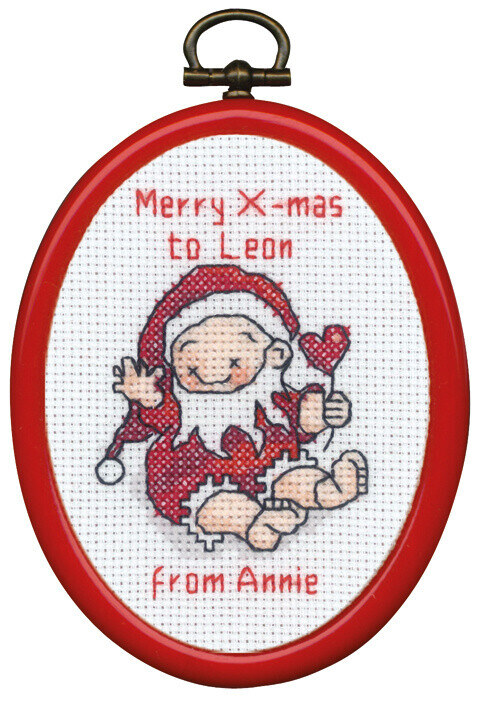 Zestaw do haftu Siedzący Mikołaj m/5961/30 7 x 9 cm