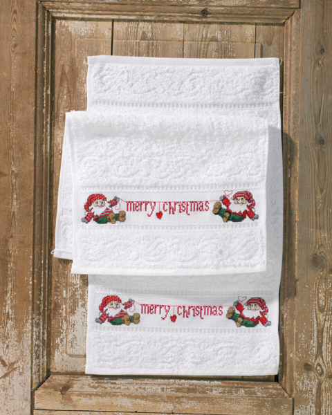 Zestaw do haftu Wesołych Świąt 2 szt. 7461/18 30 x 50 cm