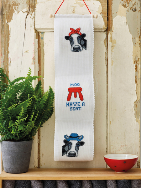 Zestaw do haftu Moo, have a seat B5129/12 12 x 60 cm