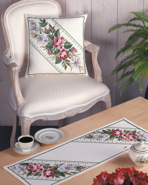 Zestaw do haftu Kwiaty 27 x 76 cm