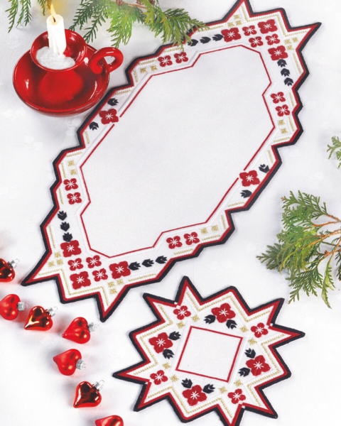 Zestaw do haftu Czarny długa igła 28 x 60 cm