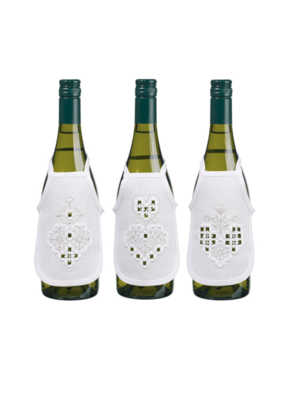 Zestaw do haftu Hardanger serce srebrne 10 x 15 cm