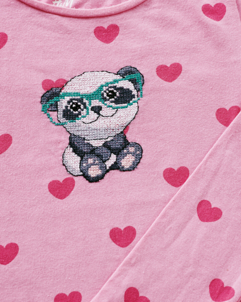 Zestaw do haftu Panda 7 x 9 cm