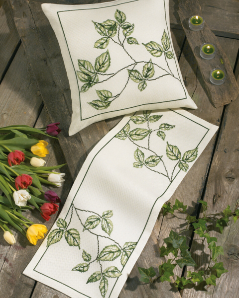 Zestaw do haftu gałązka bieżnik 39 x 39 cm