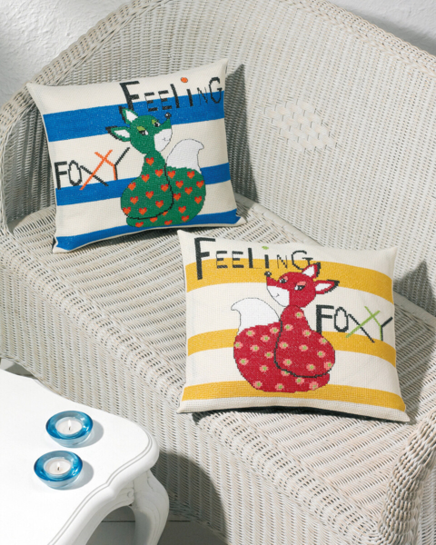 Zestaw do haftu Feeling Foxy zielony 40 x 35 cm