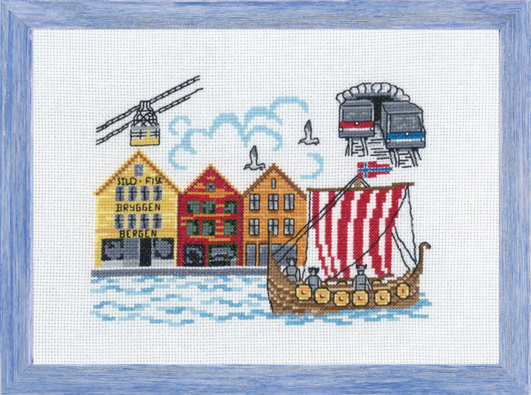 Zestaw do haftu Bryggen Bergen R5386 28 x 20 cm
