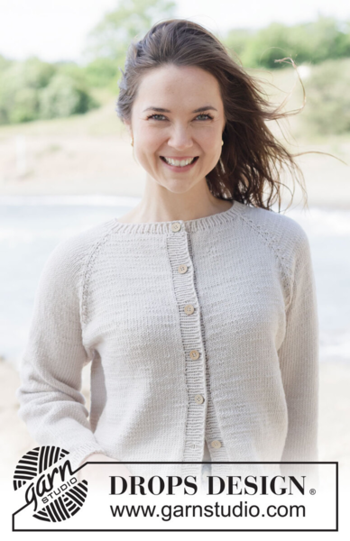 264-16 Frost Petal Cardigan by DROPS Design