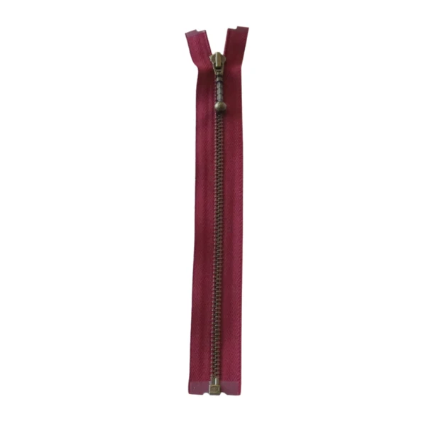 YKK Rozdzielczy Metalowy Zamek Błyskawiczny 4 mm (25-65 cm) 527 Bordowy