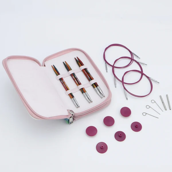 KnitPro Symfonie 2 Zestaw Wymiennych Drutów Okrągłych, Starter Set, 13 cm