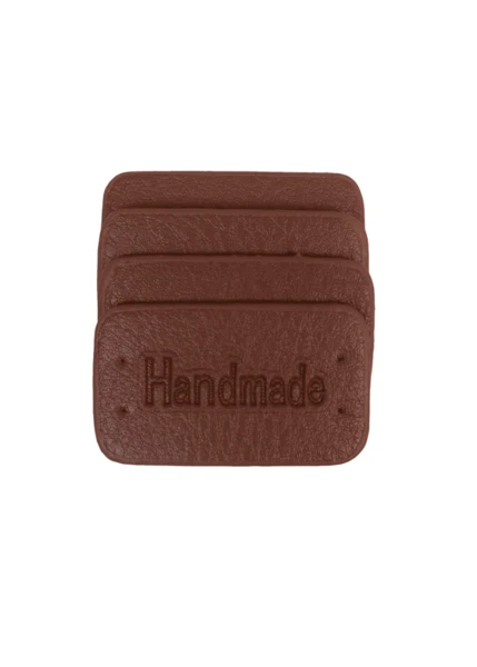Go Handmade Handmade Label, 4 szt.: Brązowy