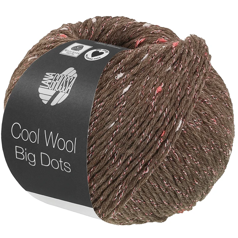 Lana Grossa Cool Wool Big Dots 111 Szarobrązowy