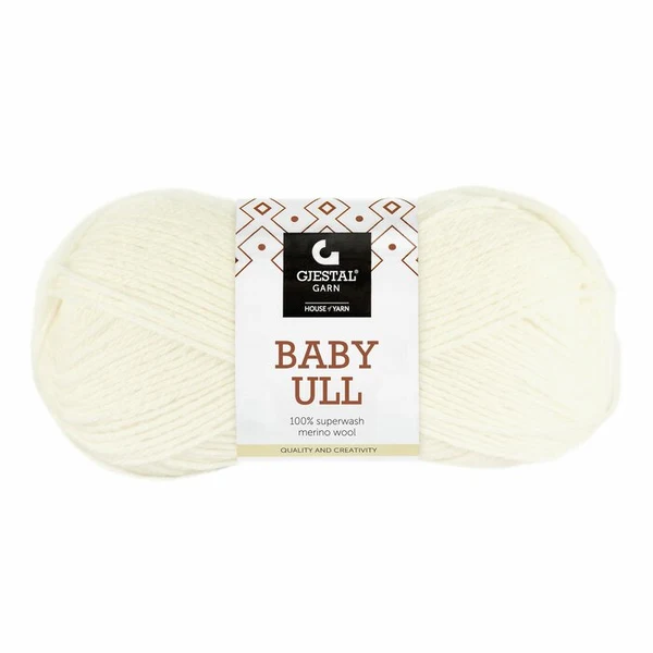 Gjestal Baby Ull 0020 Niebielona biel