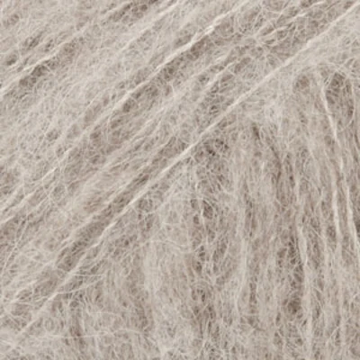 DROPS BRUSHED Alpaca Silk 02 Jasnoszary - Brązowy odcień (Uni colour)