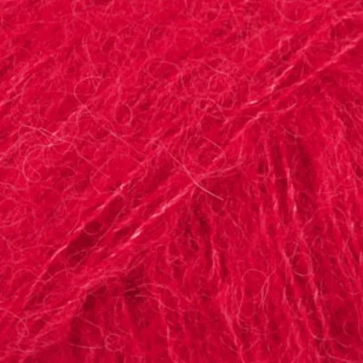 DROPS BRUSHED Alpaca Silk 07 Czerwony (Uni colour)