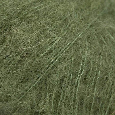 DROPS BRUSHED Alpaca Silk 32 Zielony mech (Uni colour)