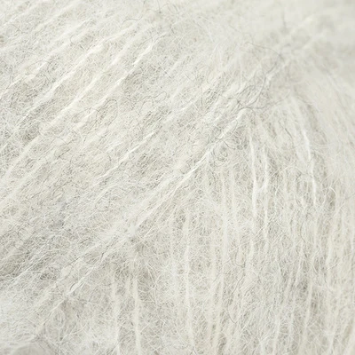 DROPS BRUSHED Alpaca Silk 35 Szary perłowy (Uni colour)