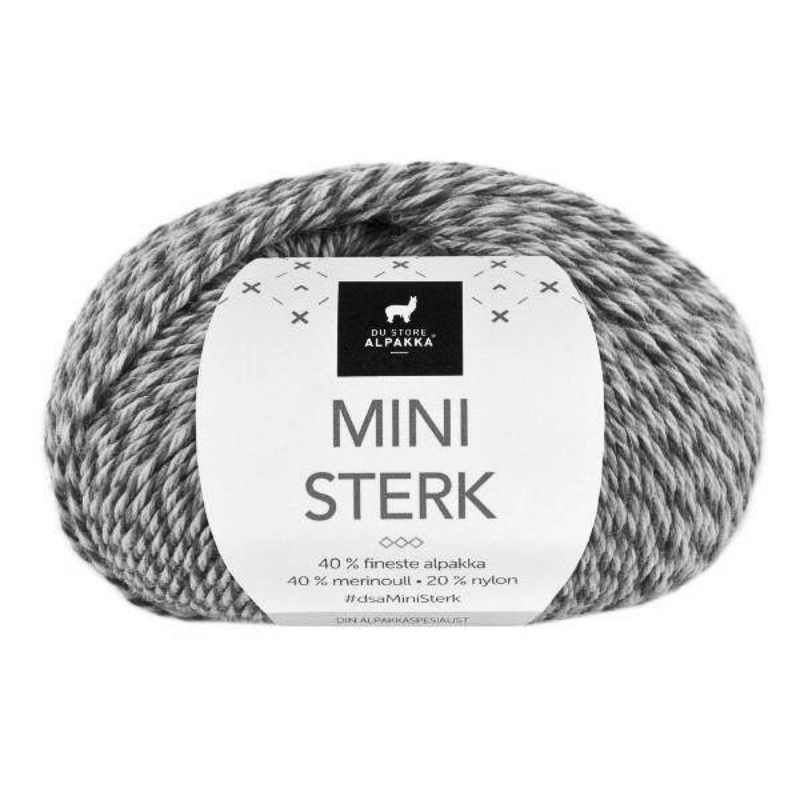 Du Store Alpakka MINI Sterk 802 Jasnoszara mulina