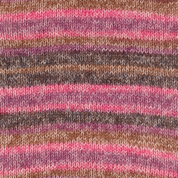 DROPS Fabel Long Print 655 Drewniana róża