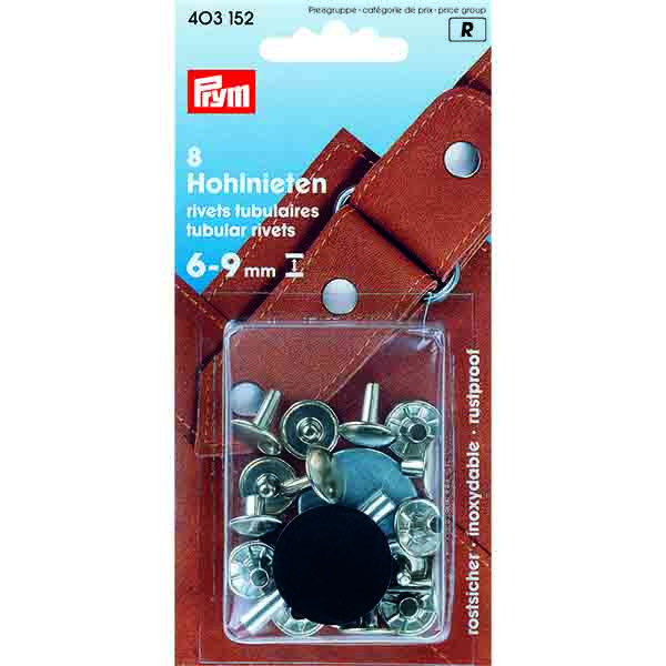 Prym Hollow rivets 6-9 mm, 8 pcs