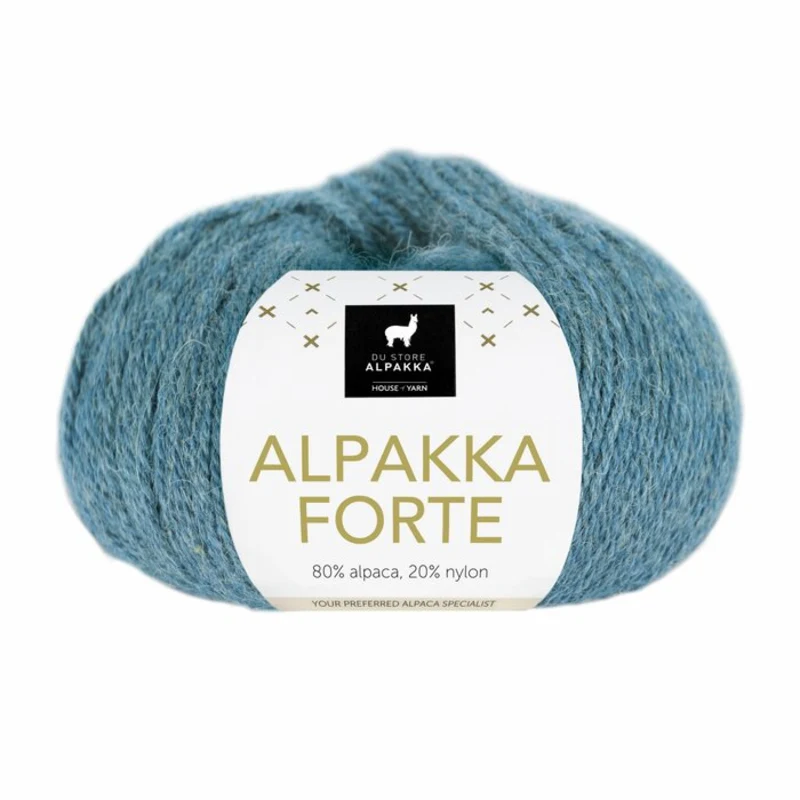 Du Store Alpakka Forte 714 Jasny dżins mieszany