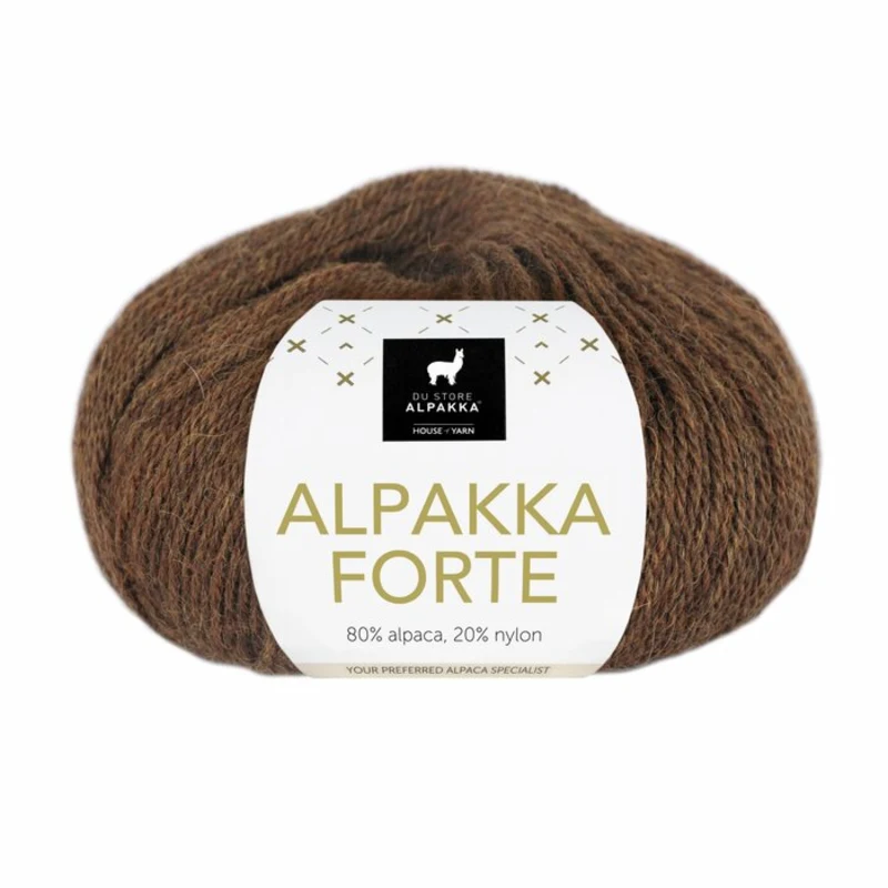 Du Store Alpakka Forte 709 Ciepły brąz mieszany