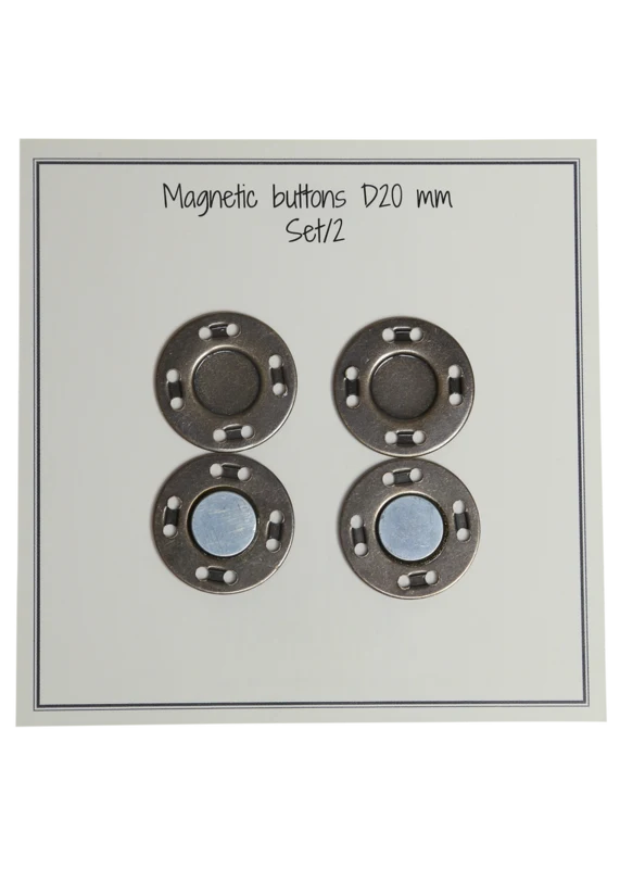 Go Handmade Guziki magnetyczne 20 mm (2 szt.): Brązowy
