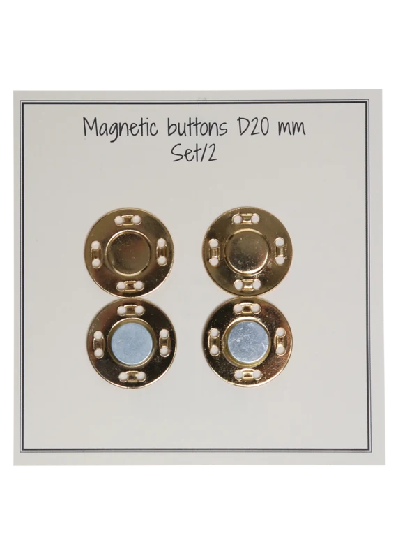 Go Handmade Guziki magnetyczne 20 mm (2 szt.): Złoty