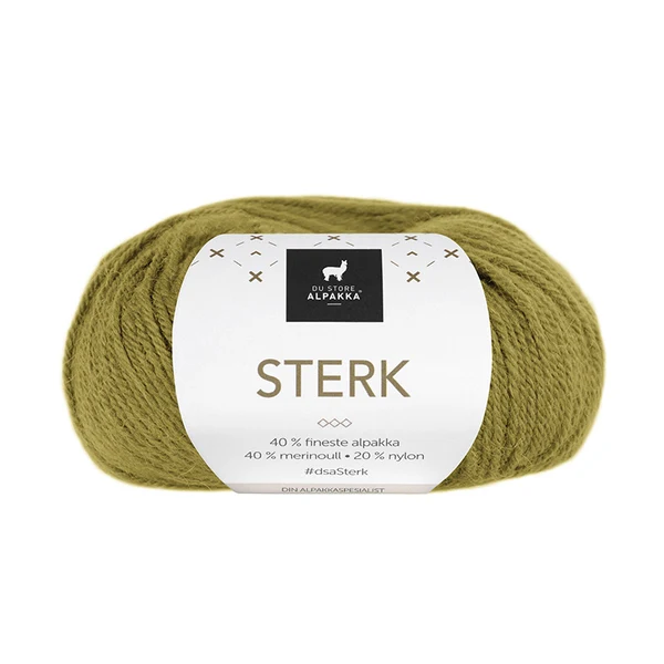 Du Store Alpakka Sterk 843 Żółto-zielony