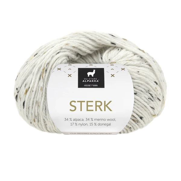 Du Store Alpakka Sterk 929 Biały tweed