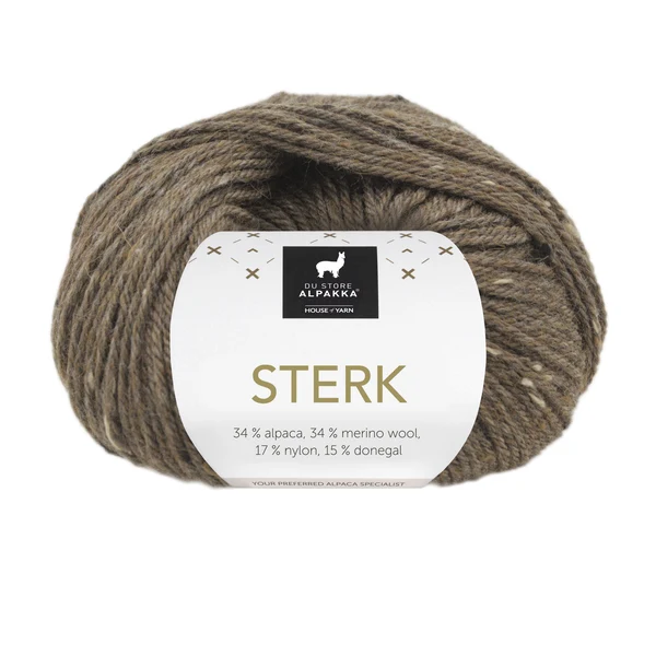 Du Store Alpakka Sterk 933 Brązowy melanżowy tweed