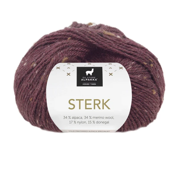 Du Store Alpakka Sterk 927 Bordowy tweed