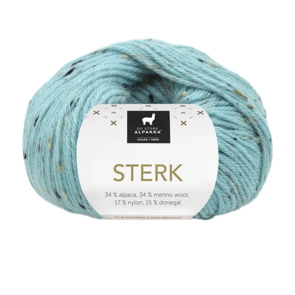 Du Store Alpakka Sterk 928 Karaibski niebieski tweed