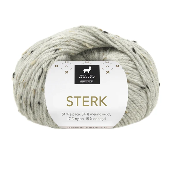 Du Store Alpakka Sterk 930 Jasnoszary melanżowy tweed
