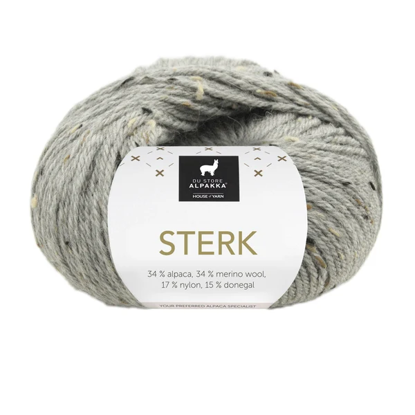 Du Store Alpakka Sterk 931 Szary melanżowy tweed